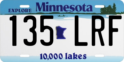 MN license plate 135LRF