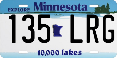 MN license plate 135LRG