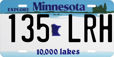 MN license plate 135LRH