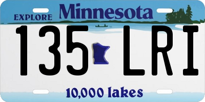MN license plate 135LRI