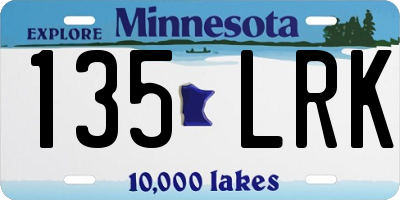 MN license plate 135LRK