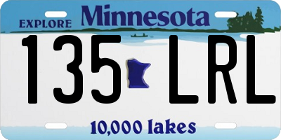 MN license plate 135LRL