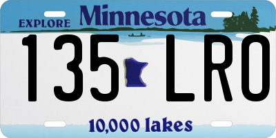 MN license plate 135LRO