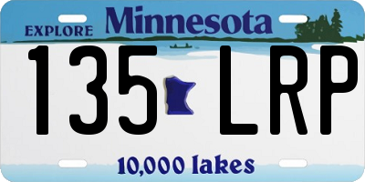 MN license plate 135LRP