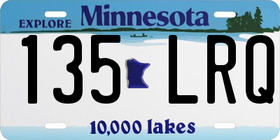 MN license plate 135LRQ
