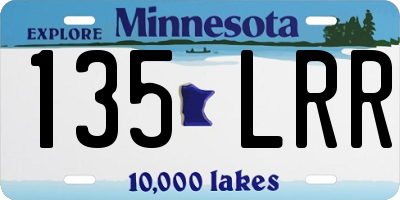 MN license plate 135LRR