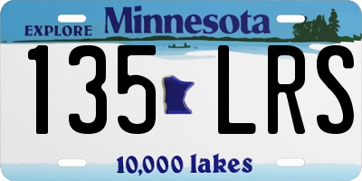 MN license plate 135LRS