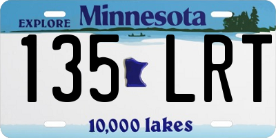 MN license plate 135LRT
