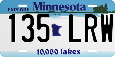 MN license plate 135LRW