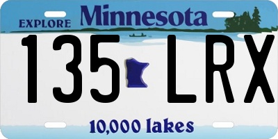 MN license plate 135LRX