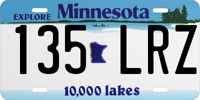 MN license plate 135LRZ