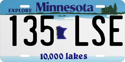 MN license plate 135LSE
