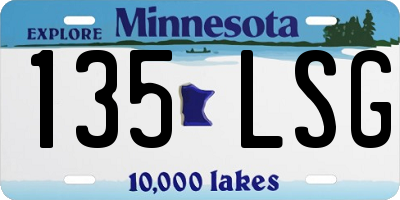 MN license plate 135LSG