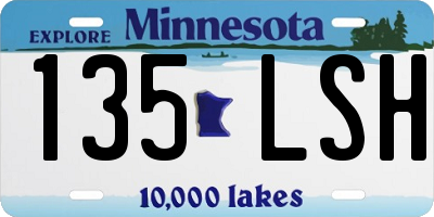 MN license plate 135LSH