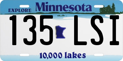 MN license plate 135LSI