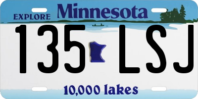 MN license plate 135LSJ