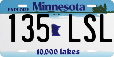 MN license plate 135LSL