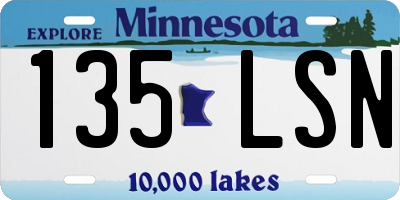 MN license plate 135LSN