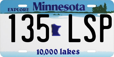 MN license plate 135LSP