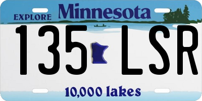 MN license plate 135LSR