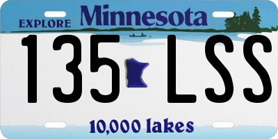MN license plate 135LSS