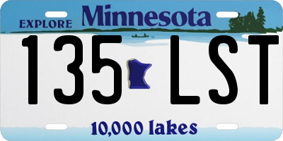 MN license plate 135LST