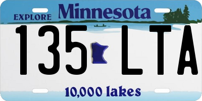 MN license plate 135LTA