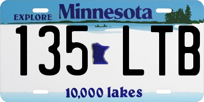 MN license plate 135LTB