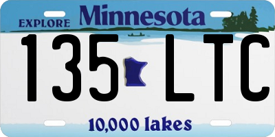 MN license plate 135LTC