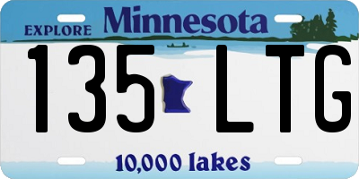 MN license plate 135LTG