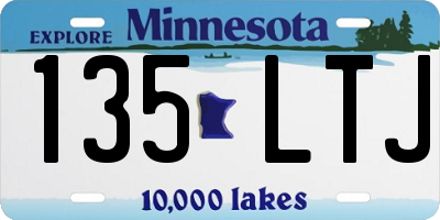 MN license plate 135LTJ
