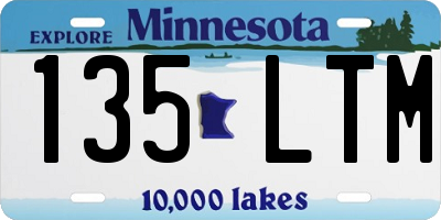 MN license plate 135LTM