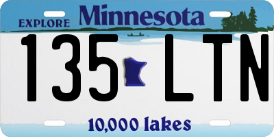 MN license plate 135LTN