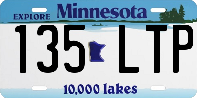 MN license plate 135LTP