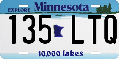 MN license plate 135LTQ