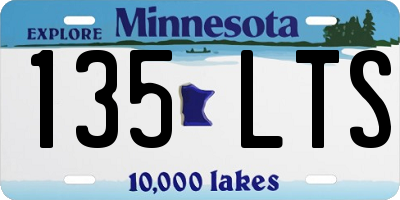 MN license plate 135LTS
