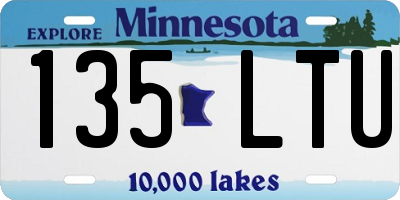 MN license plate 135LTU