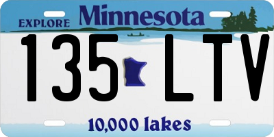 MN license plate 135LTV