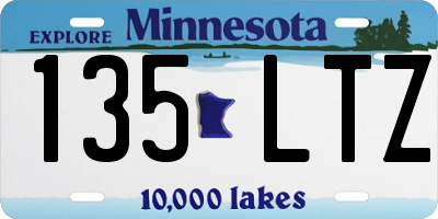 MN license plate 135LTZ