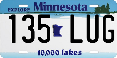 MN license plate 135LUG