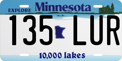 MN license plate 135LUR