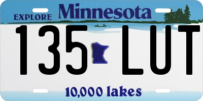 MN license plate 135LUT