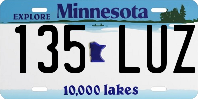 MN license plate 135LUZ