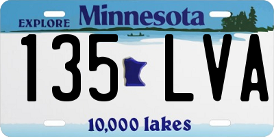 MN license plate 135LVA