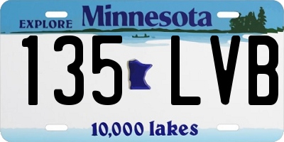 MN license plate 135LVB