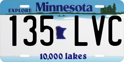 MN license plate 135LVC