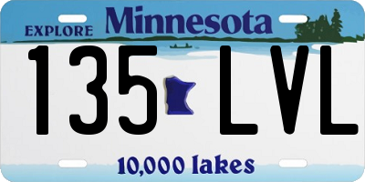MN license plate 135LVL