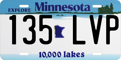 MN license plate 135LVP