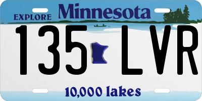 MN license plate 135LVR