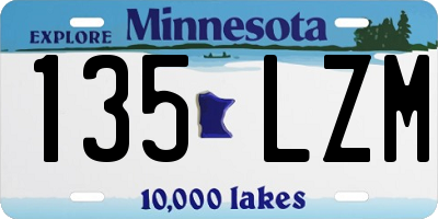 MN license plate 135LZM